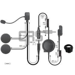 WIRELSS PTT HELMET KIT (Suits Kenwood K1 connector)