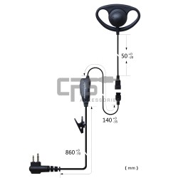 D-HOOK EARPIECE 1 WIRE - CRS-1WDH