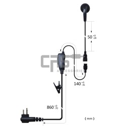 EARBUD EARPIECE 1 WIRE - CRS-1WEB
