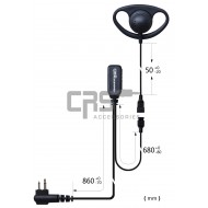 D-HOOK EARPIECE 2 WIRE - CRS-2WDH