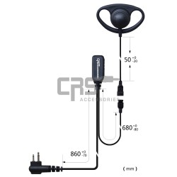 D-HOOK EARPIECE 2 WIRE - CRS-2WDH