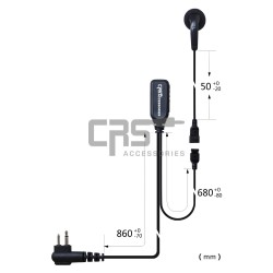 EARBUD EARPIECE 2 WIRE - CRS-2WEB