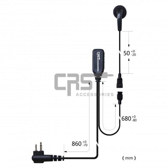 EARBUD EARPIECE 2 WIRE - CRS-2WEB