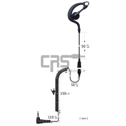 LISTEN ONLY EARHOOK SHORT - CRS-LOEHS