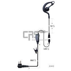 EARHOOK EARPIECE 1 WIRE - CRS-1WEH