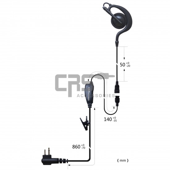 EARHOOK LARGE EARPIECE 1 WIRE - CRS-1WEHL EARHOOK LARGE EARPIECE 1 WIRE - CRS-1WEHL