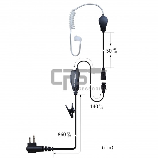 AIRTUBE EARPIECE MOULDED 1 WIRE - CRS-1WLATM AIRTUBE EARPIECE MOULDED 1 WIRE - CRS-1WLATM