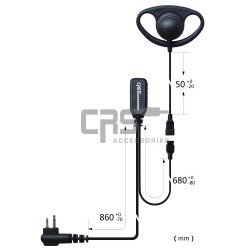 D-HOOK EARPIECE 2 WIRE - CRS-2WDH