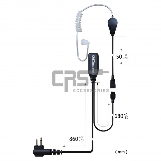 AIRTUBE EARPIECE MOULDED 2 WIRE - CRS-2WLATM AIRTUBE EARPIECE MOULDED 2 WIRE - CRS-2WLATM